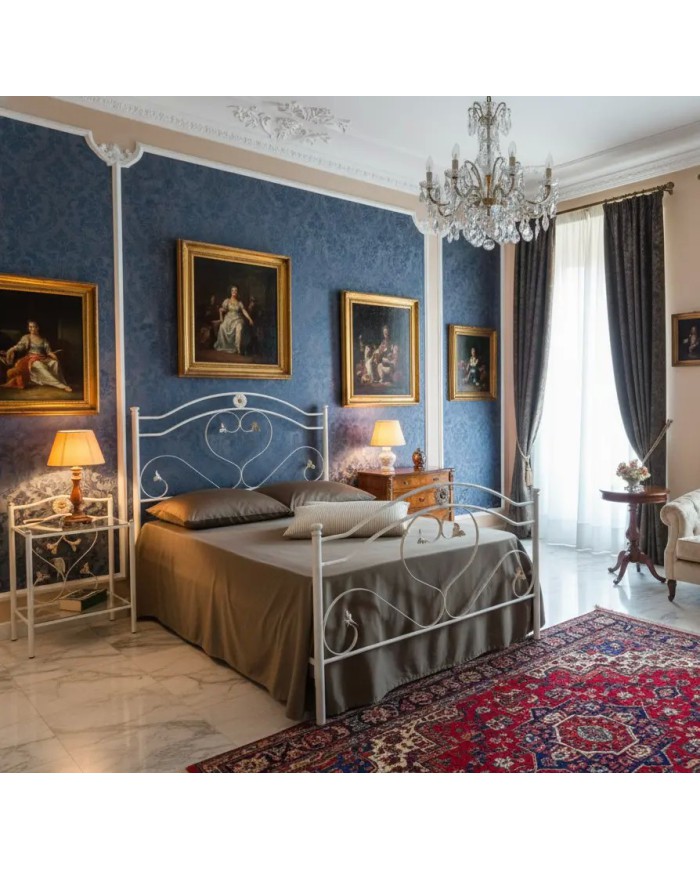 Letto alla Francese in Ferro Battuto Cuore | AESSEGI