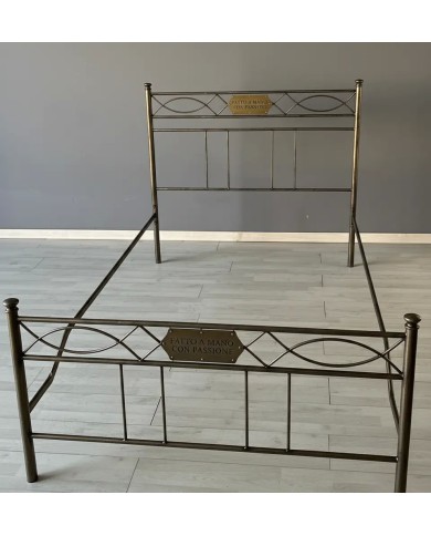 Letto alla Francese in Ferro Battuto Rosa Anna | AESSEGI