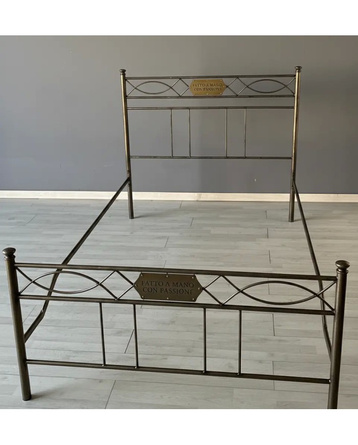 Letto alla Francese in Ferro Battuto Rosa Anna | AESSEGI