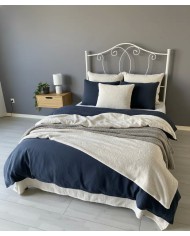 Testata letto alla francese Marta in ferro battuto artigianale con giroletto, finitura Bianco opaco satinato, per rete 140x190.