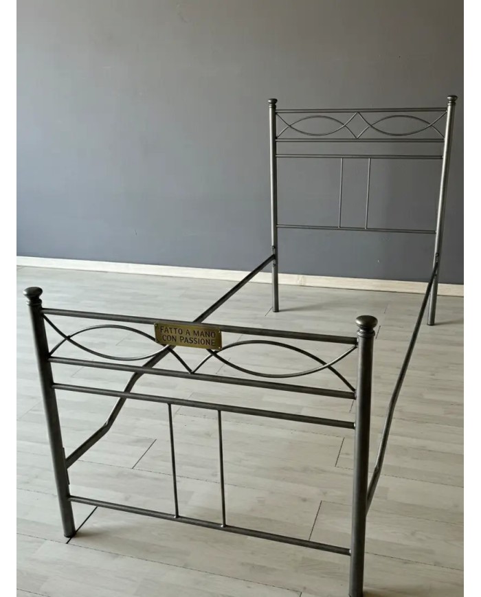 Letto Singolo in Ferro Battuto Rosa Anna | AESSEGI