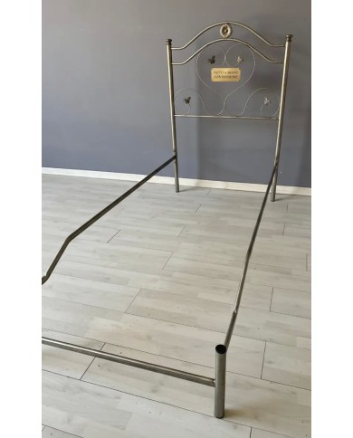 Testata Letto Singolo Ferro Battuto Cuore con Giroletto | AESSEGI