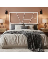 Quadro capezzale in metallo bianco opaco