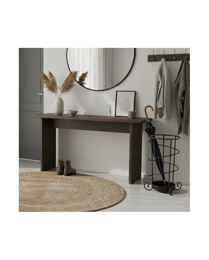 Portaombrelli artigianale in ferro battuto, colore Nero satinato. Per ingressi raffinati (52 cm altezza), Made in Italy.