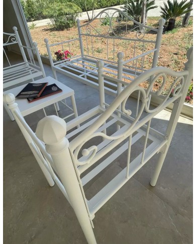 Set salottino in ferro battuto da giardino Valentina