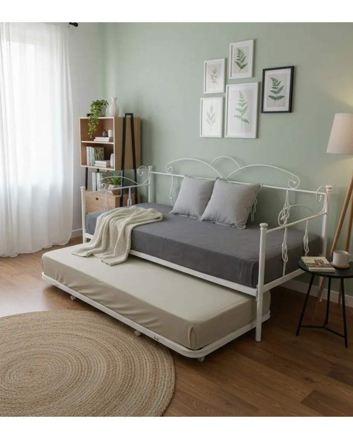 Divano Letto Nodo in Ferro Battuto con Rete Estraibile | AESSEGI