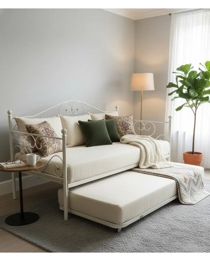 Divano Letto Sogno in Ferro Battuto con Rete Estraibile | AESSEGI