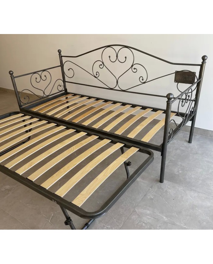 Divano Letto Sogno in Ferro Battuto con Rete Estraibile | AESSEGI