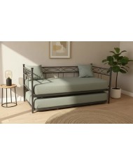 Divano Letto in Ferro Battuto Rosa Anna con Rete Estraibile | AESSEGI