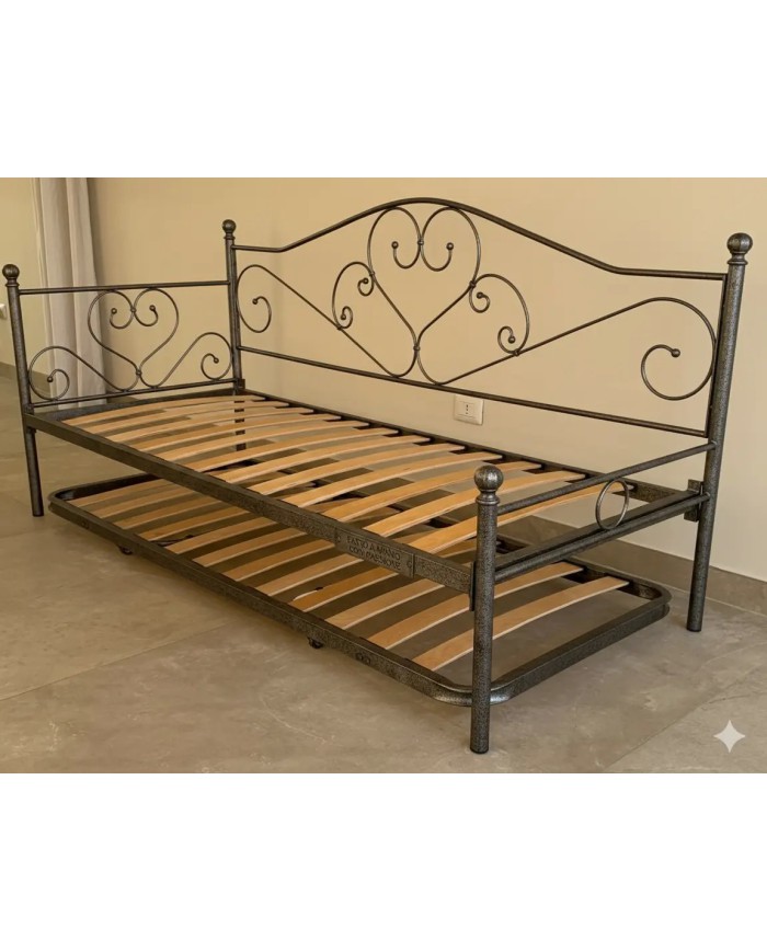 Dormeuse in Ferro Battuto Sogno con Rete Estraibile | AESSEGI