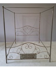 Letto Matrimoniale Ferro Battuto Sogno con Baldacchino | AESSEGI