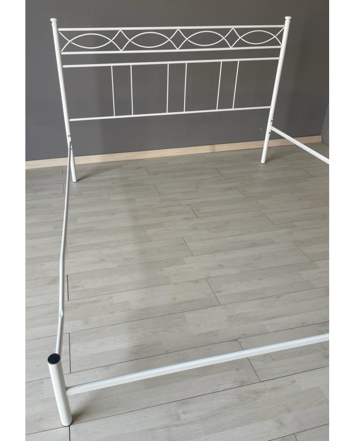 Letto Matrimoniale Ferro Battuto Rosa Anna con Giroletto | AESSEGI