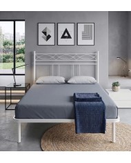 Testata letto alla Francese Rosa Anna | Ferro Battuto con Rete Integrata | Aessegi