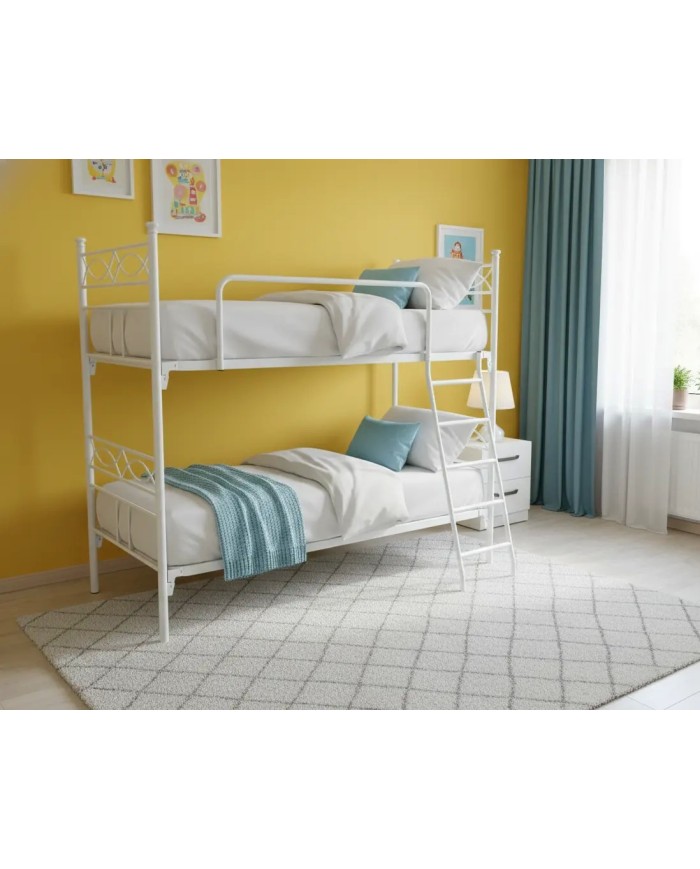 Letto a Castello in Ferro Battuto Rosa Anna | AESSEGI