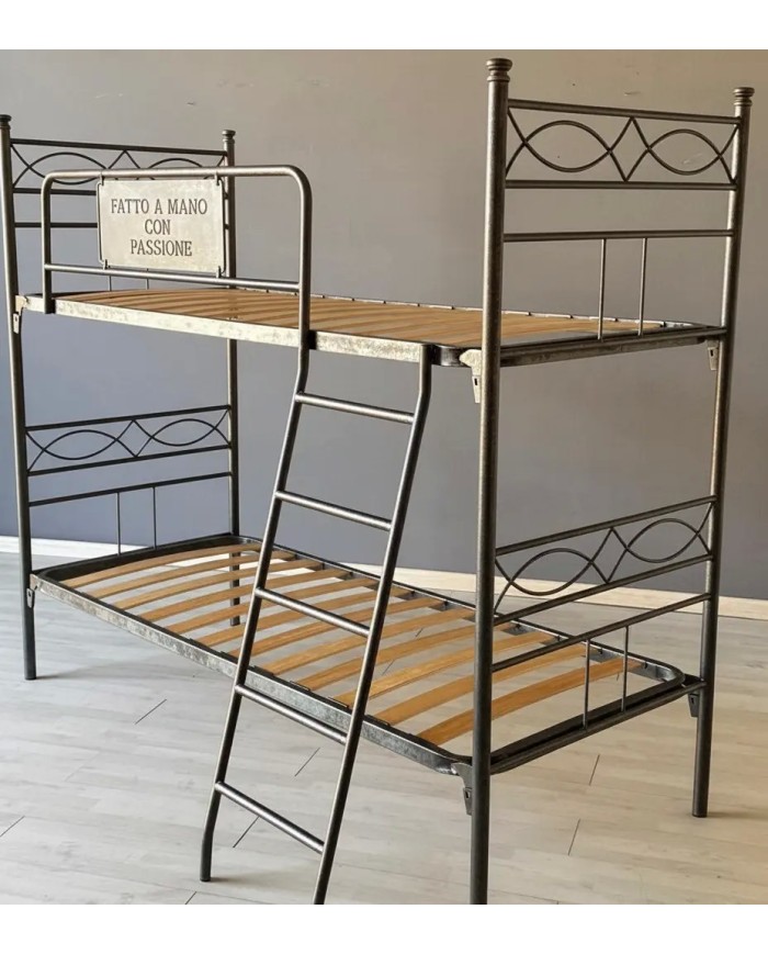 Letto a Castello in Ferro Battuto Rosa Anna | AESSEGI