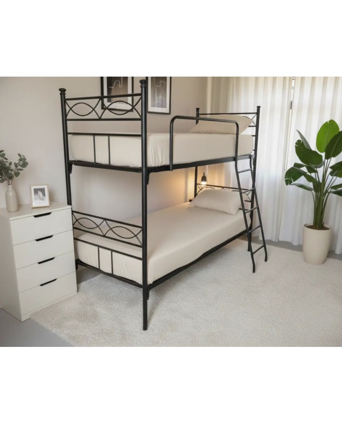 Letto a Castello in Ferro Battuto Rosa Anna | AESSEGI