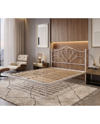 Letto Matrimoniale Sogno in Ferro con Rete Inclusa