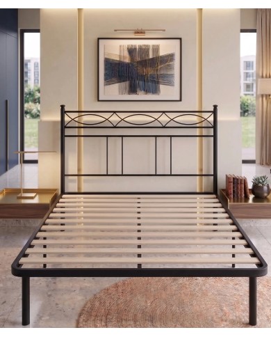 Testata letto una piazza e mezza  Rosa Anna Ferro Battuto con Rete Integrata | Aessegi