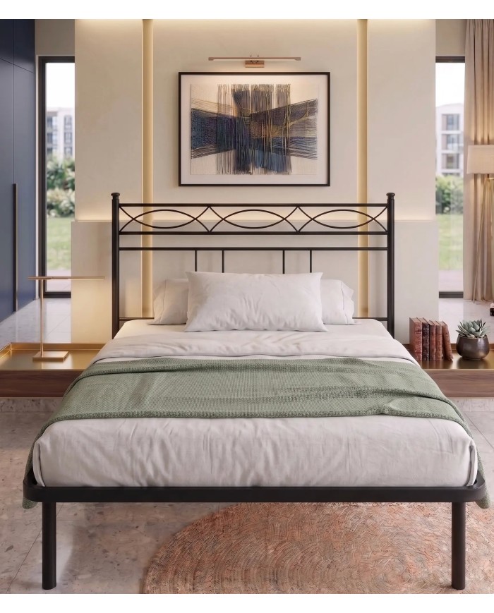 letto una piazza e mezza fiocco nero disponibile in altre finitire e misure