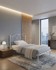 Letto Denise bianco un'armonia di archi che si intrecciano
