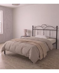 Testata letto una piazza e mezza  Fiocco Ferro Battuto con Rete Integrata | Aessegi