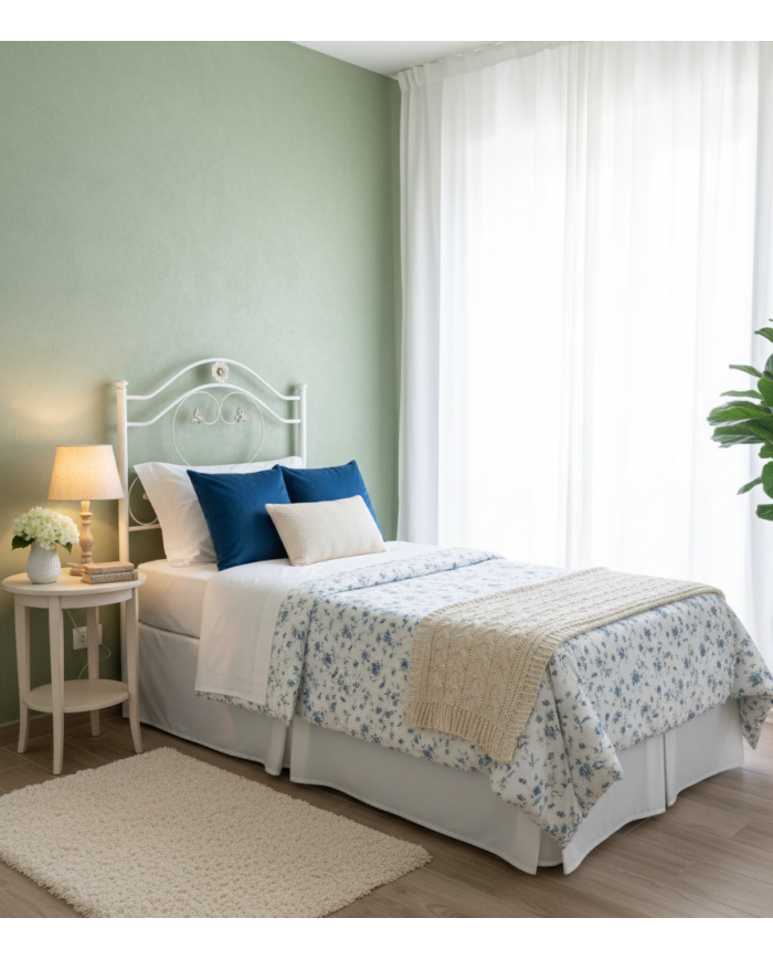 Letto Singolo Cuore in Ferro con Rete Inclusa | AESSEGI