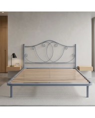 Letto Matrimoniale Marta in Ferro con Rete Integrata | Aessegi