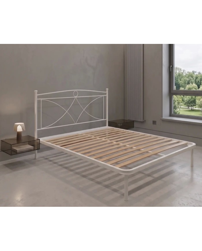 Letto Matrimoniale Tiffany in Ferro con Rete Integrata | Aessegi