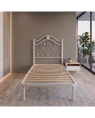 Letto Singolo Cuore in Ferro con Rete Inclusa | AESSEGI