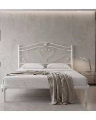 Letto Matrimoniale Cuore in Ferro con Rete Integrata | Aessegi