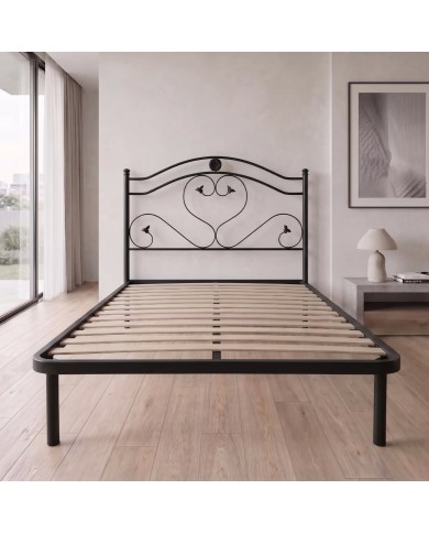 Testata Letto Una Piazza e Mezza Cuore con Rete Integrata | Aessegi