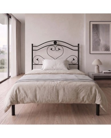 Testata Letto Una Piazza e Mezza Cuore con Rete Integrata | Aessegi