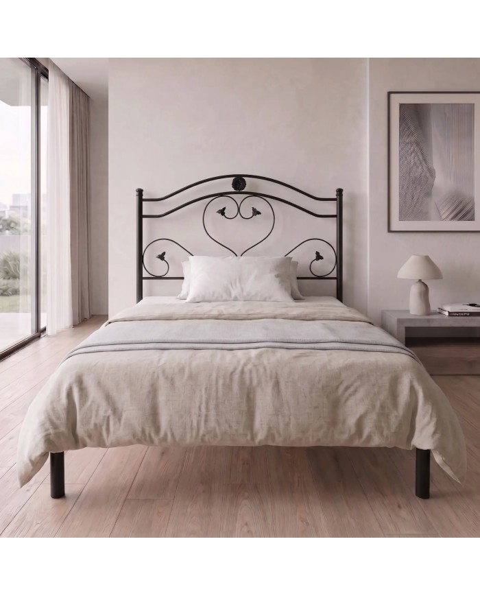 Testata Letto Una Piazza e Mezza Cuore con Rete Integrata | Aessegi