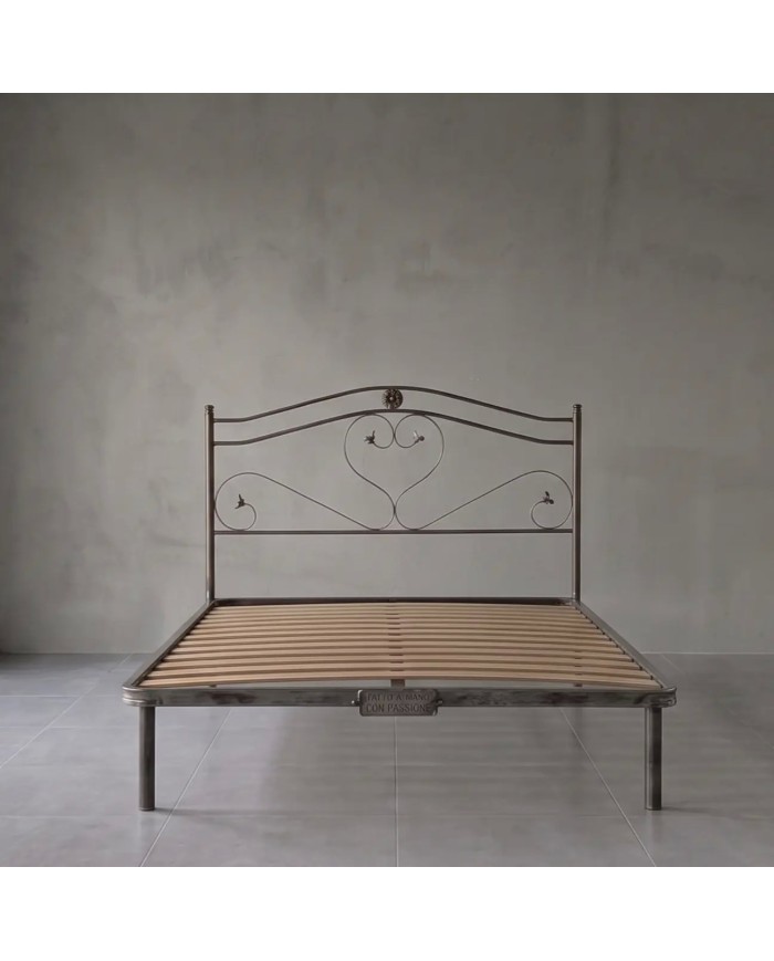 Testata Letto alla Francese Cuore in Ferro con Rete Integrata | Aessegi