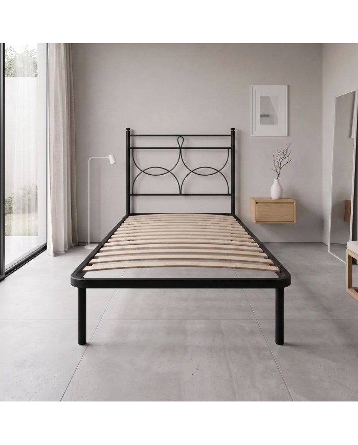 Letto Singolo Marianne in Ferro con Rete Integrata | Aessegi