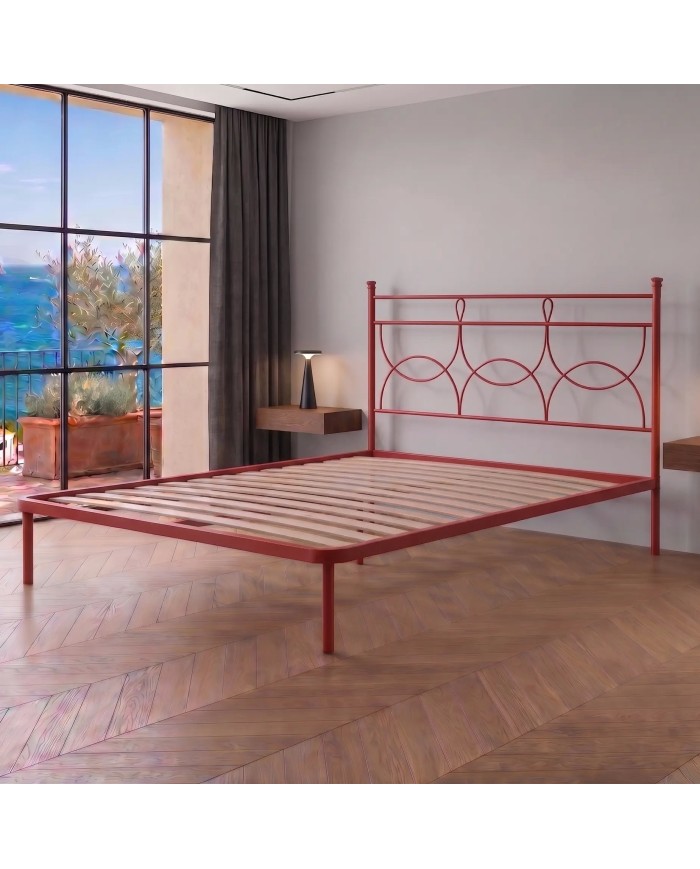 Letto Matrimoniale Marianne in Ferro con Rete Integrata | Aessegi