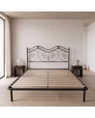 Letto Matrimoniale Laura in Ferro con Rete Inclusa | Aessegi