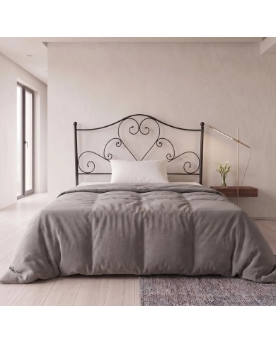 Letto una piazza e mezza Sogno nero opaco composto da riccioli e sfere tutte in ferro lavorato artigianalmente