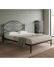 Letto Matrimoniale Ferro Battuto Gentjana con Rete | Aessegi