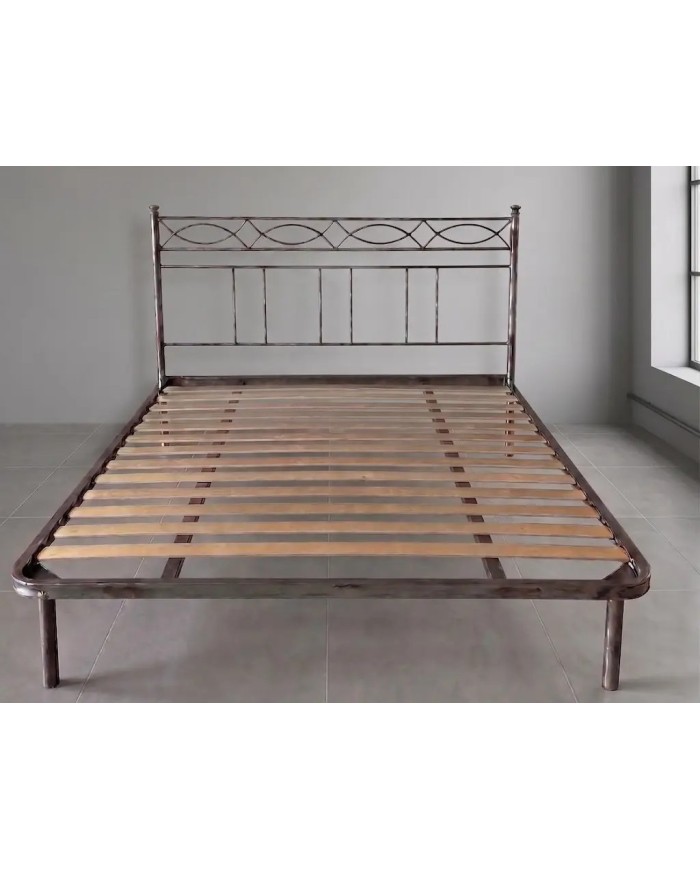 Letto Matrimoniale Rosa Anna in Ferro con Rete Inclusa | Aessegi