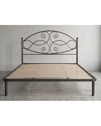 Letto Matrimoniale Ferro Battuto Gentjana con Rete | Aessegi