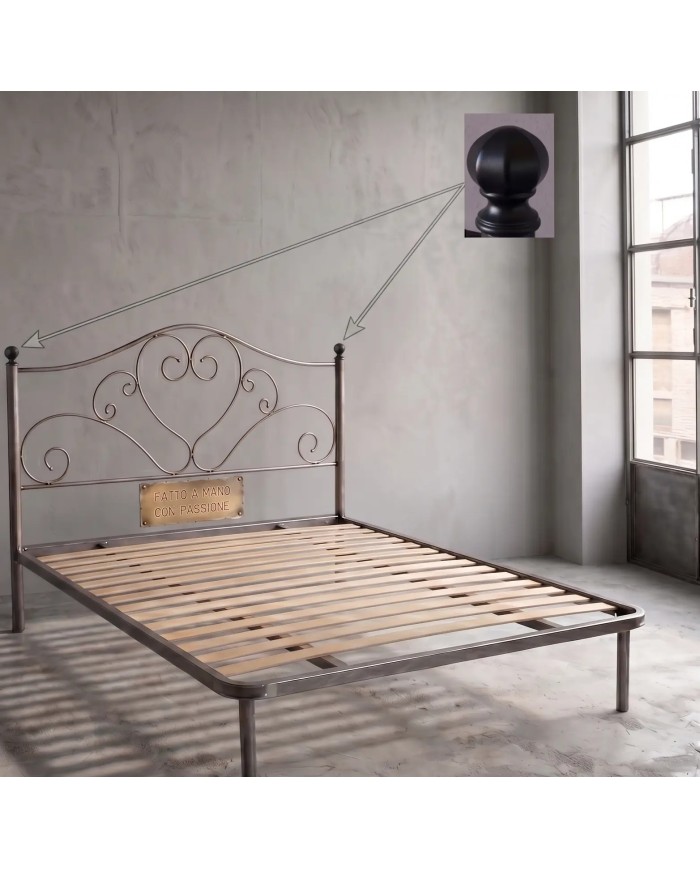 Letto Matrimoniale Sogno in Ferro con Rete Inclusa