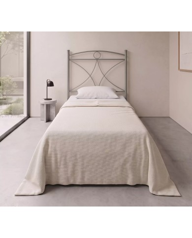 Testata Letto Singolo Ferro Battuto Tiffany con Giroletto | AESSEGI