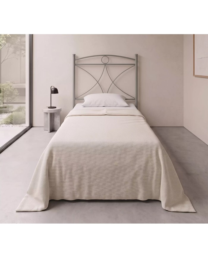 Testata Letto Singolo Ferro Battuto Tiffany con Giroletto | AESSEGI